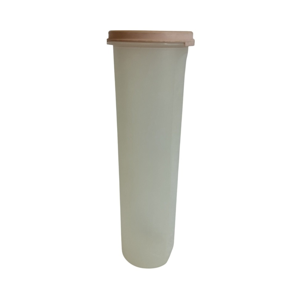 Vintage Tupperwareβ Tall Round Container Canister Kitchen Storage Peach Lid